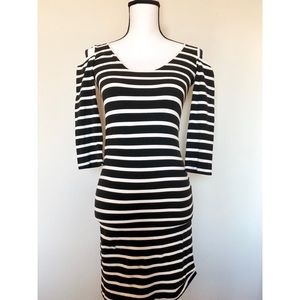BEBE Striped Bodycon Dress